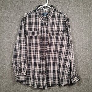 Vintage Faded Glory Men's 2XL Flannel Cotton Shirt Button Up